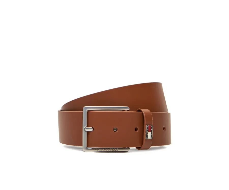 obrazek 1 Tommy Jeans Pasek Męski Tjm Flag Leather 4.0 AM0AM13416 Brązowy