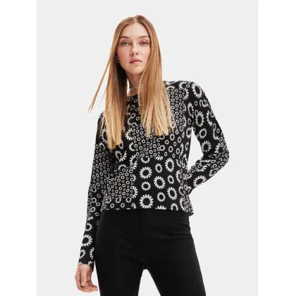 Zdjęcie Desigual Sweter 23WWJF52 Czarny Slim Fit