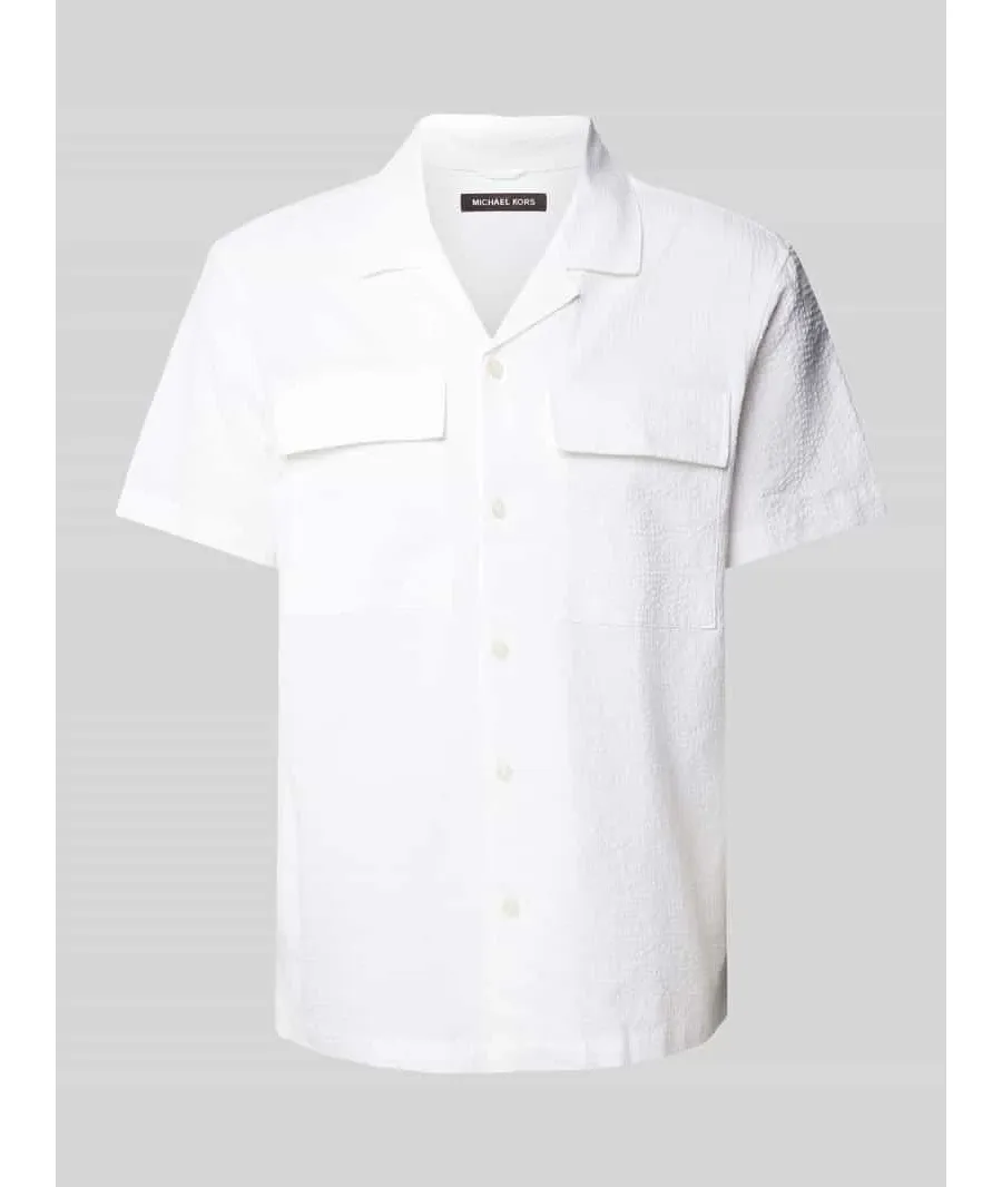 obrazek 1 Koszula casualowa o kroju relaxed fit z fakturowanym wzorem