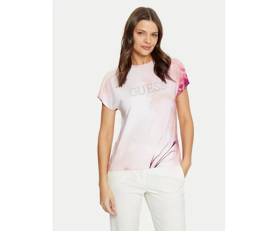 obrazek 1 Guess T-Shirt W5RI09 K68D2 Różowy Regular Fit