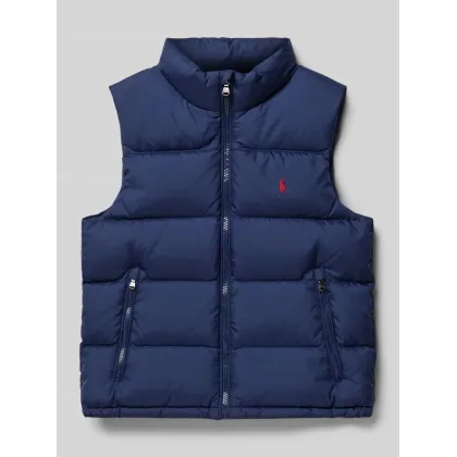 Zdjęcie Kamizelka pikowana ze stójką i wyhaftowanym logo