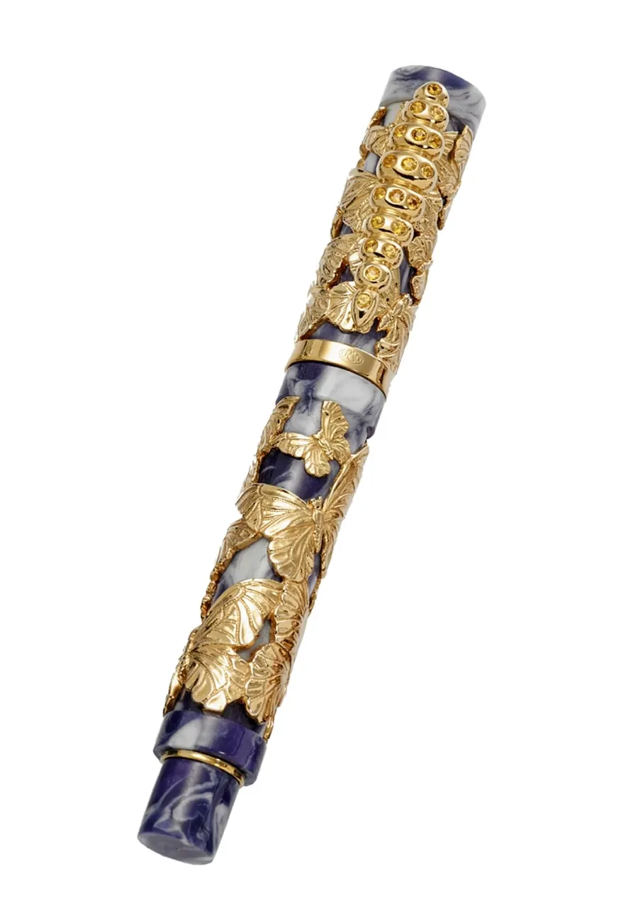 obrazek 2 Luksusowe pióro wieczne Morpho Blue Yellow Sapphires Urso Edycja Limitowana