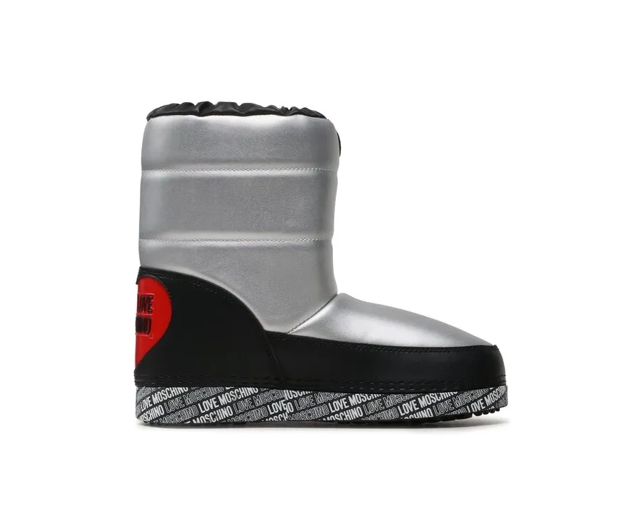 obrazek 1 LOVE MOSCHINO Śniegowce JA24142G1HIT590A Srebrny