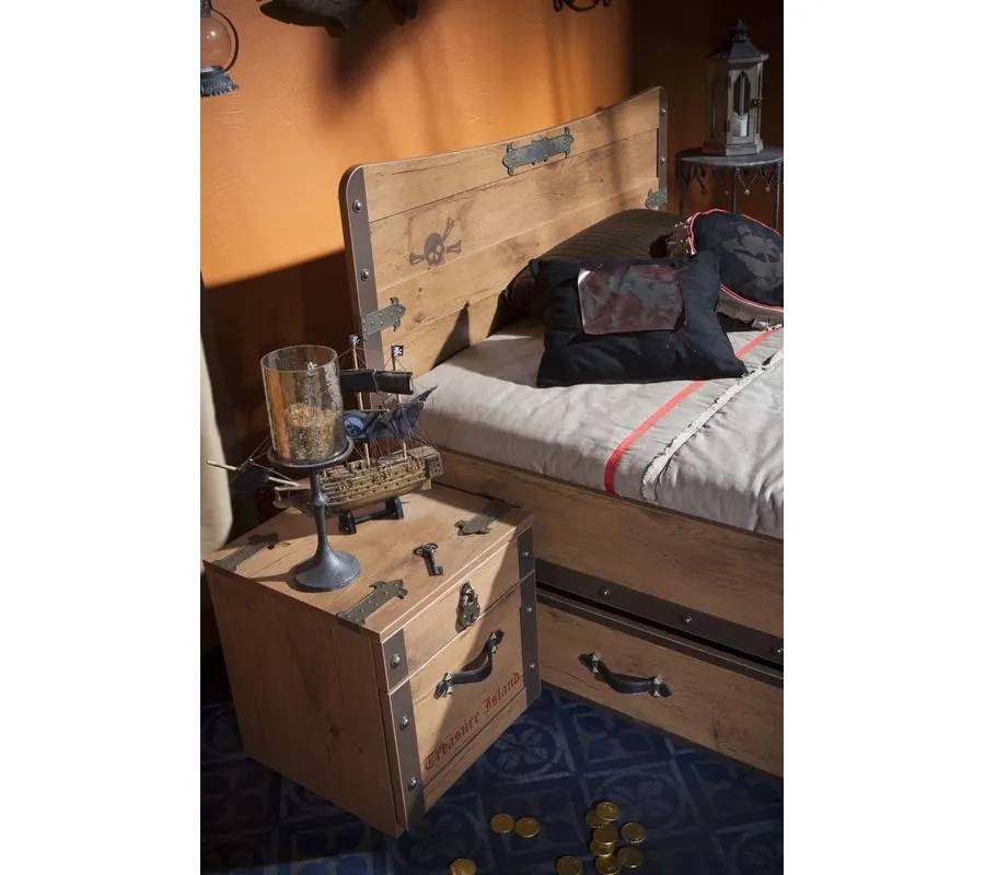 obrazek 2 Elegancka szafka nocna z motywem pirackim do pokoju dziecięcego - Cilek