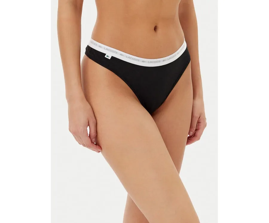obrazek 1 Lacoste Komplet 3 par stringów 8F1341 Czarny