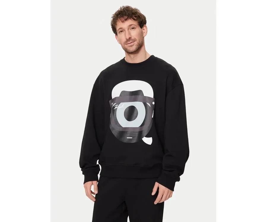 obrazek 1 KARL LAGERFELD Bluza 705098 542930 Czarny Regular Fit