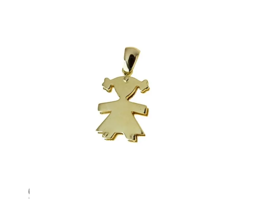 obrazek 1 Elegancka zawieszka dziewczyna z podwójną płytką o wysokości 23mm