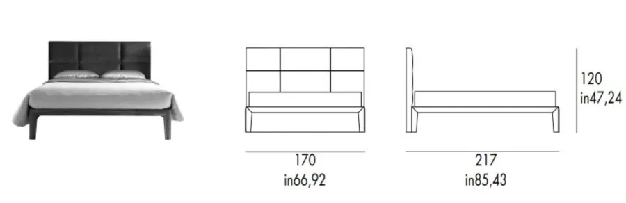 obrazek 3 Designerskie łóżko York z zagłówkiem do sypialni