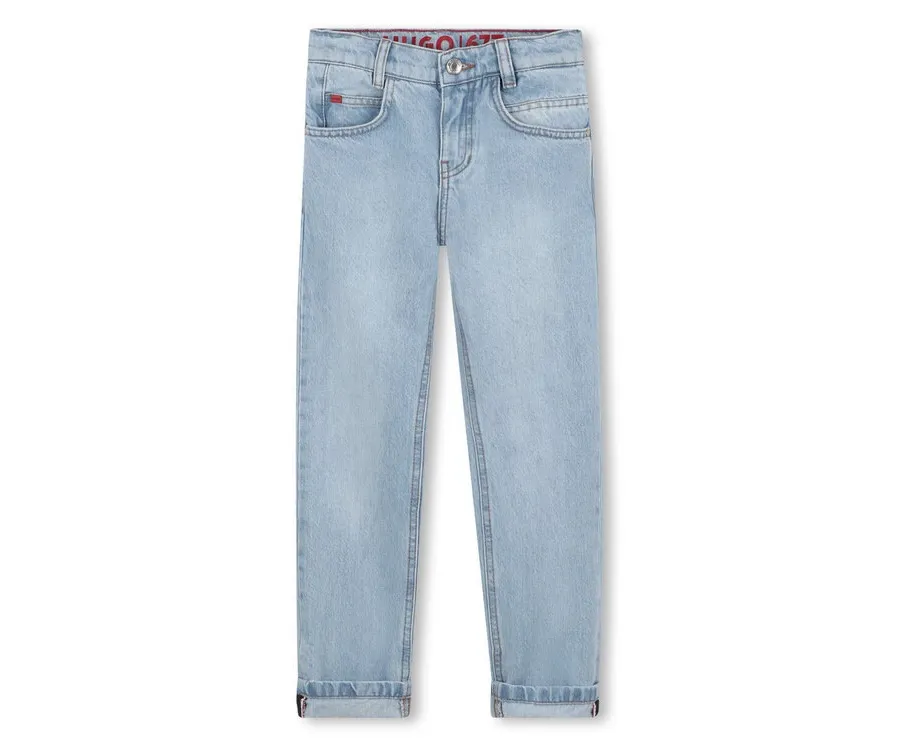 obrazek 1 HUGO Jeansy G00374 D Niebieski Regular Fit