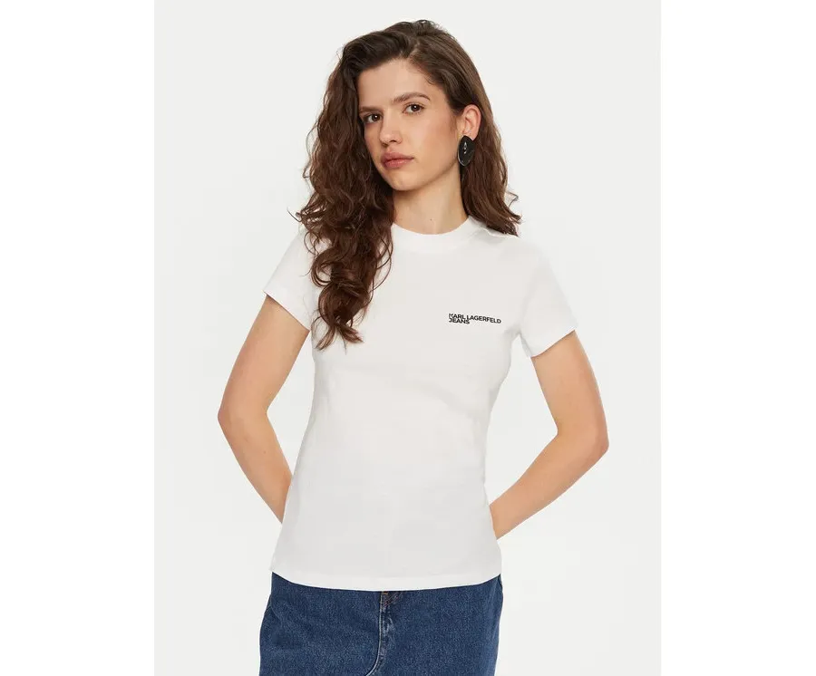 obrazek 1 Karl Lagerfeld Jeans T-Shirt A1W17004 Biały Slim Fit