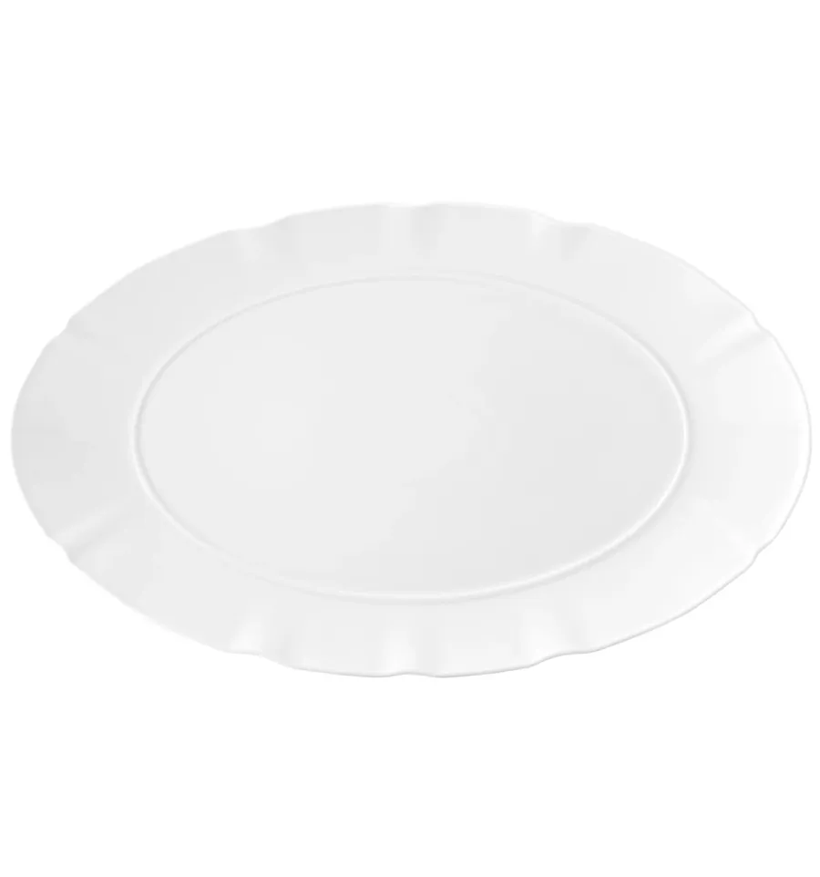 obrazek 1 Bardzo duży owalny talerz z nowoczesnej i eleganckiej kolekcji Crown White - Vista Alegre
