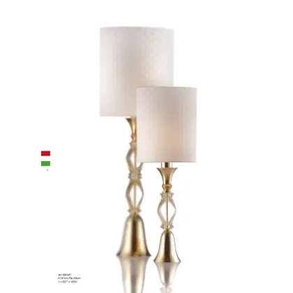 Picture Luxurious table lamp in metal and Murano glass - Il Paralume Marina