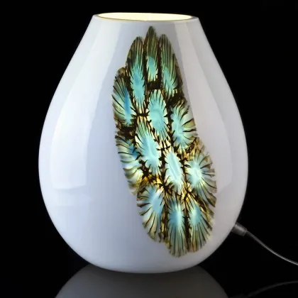 Picture A delicate Italian glass lamp in four colors