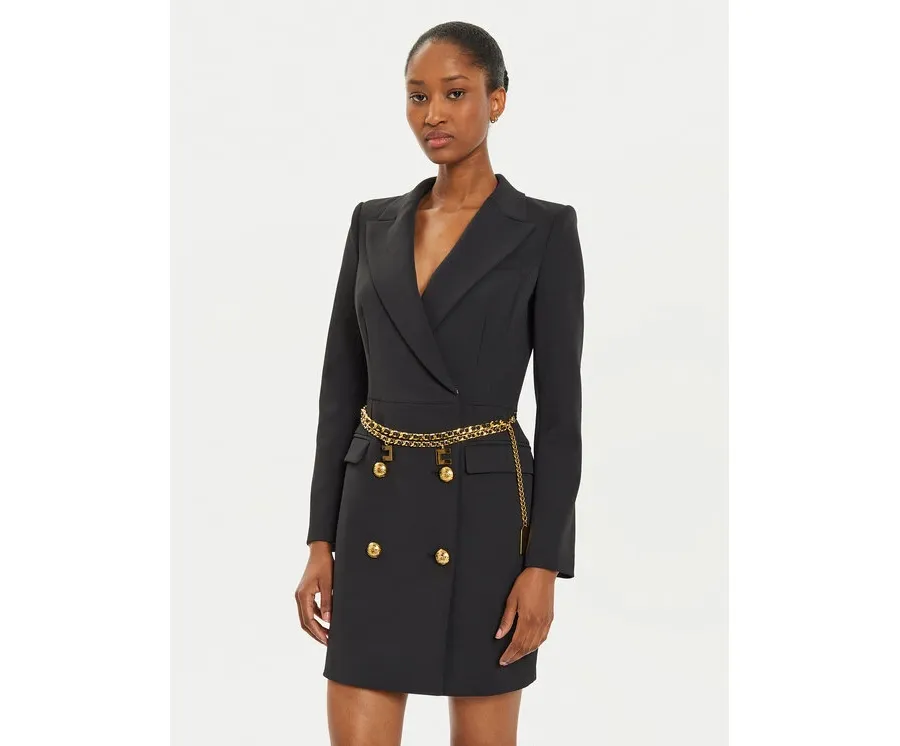 obrazek 1 Elisabetta Franchi Sukienka koktajlowa AB-657-46E2 Czarny Regular Fit