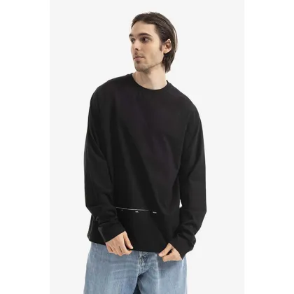 Zdjęcie Tom Wood bluza bawełniana Rivoli Long Sleeve 22292.975 męska kolor czarny z nadrukiem 22292.975-BLACK