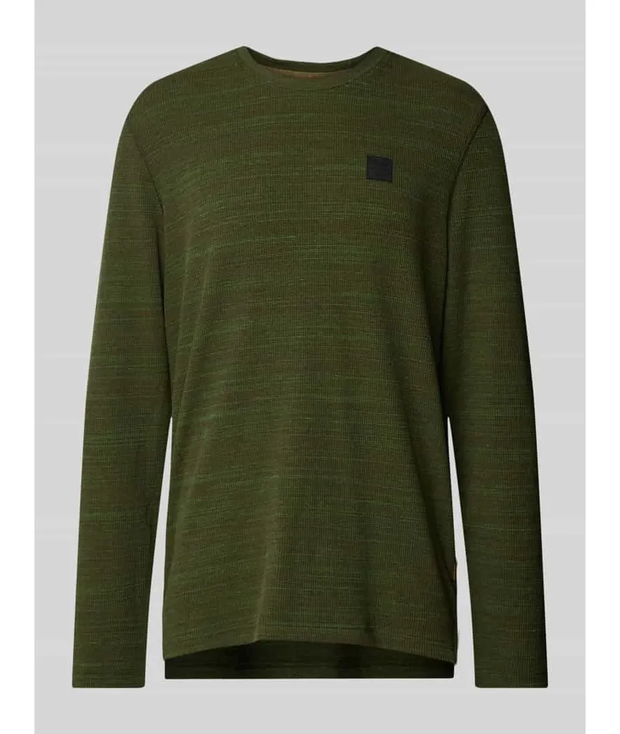 obrazek 1 Bluzka z długim rękawem i prążkowanym, okrągłym dekoltem