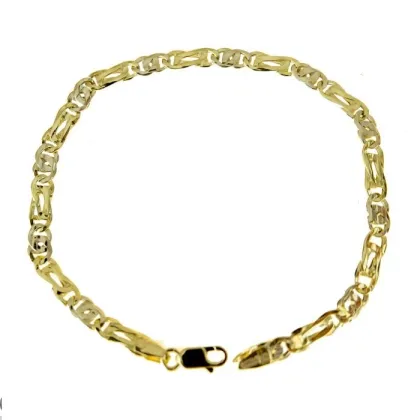 Zdjęcie Męska bransoletka łańcuszkowa z naprzemiennymi ogniwami tygrysa i ptasiego oka