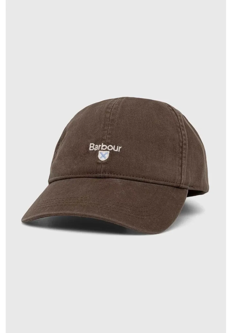 obrazek 1 Barbour czapka z daszkiem bawełniana kolor zielony z aplikacją MHA0274
