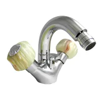 Zdjęcie Automatyczna bateria bidetowa jednootworowa, obrotowa wylewka, z głowicą ceramiczną - Officina Nicolazzi