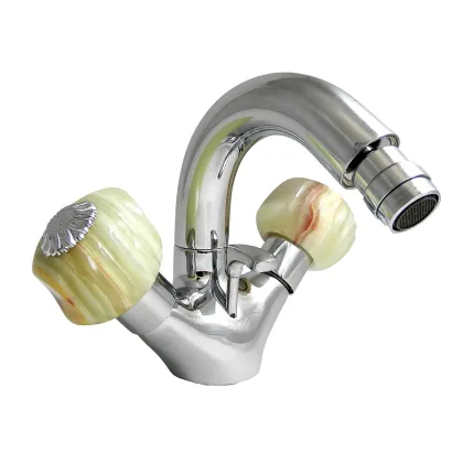 Zdjęcie Automatyczna bateria bidetowa jednootworowa, obrotowa wylewka, z głowicą ceramiczną - Officina Nicolazzi