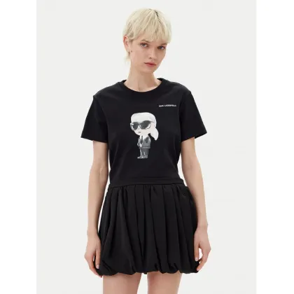 Zdjęcie KARL LAGERFELD T-Shirt A1W17130 Czarny Regular Fit