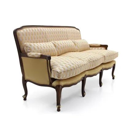Zdjęcie Wygodna sofa w stylu klasycznym o strukturze drewna bukowego - Sevensedie