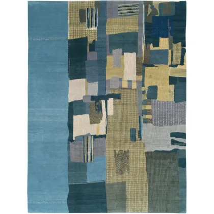 Picture Patchwork Himalayan wool carpet - Odegard Carpets