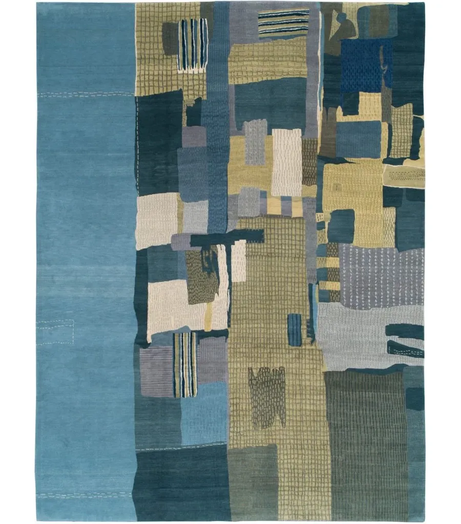 picture 1 Patchwork Himalayan wool carpet - Odegard Carpets