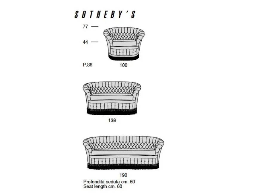 obrazek 3 Klasyczna skórzana sofa wypoczynkowa – Mascheroni