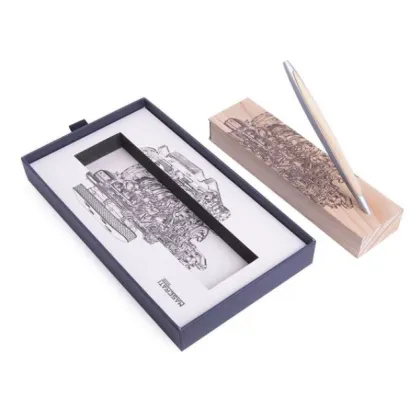 Picture Unique Pininfarina Cambiano Engine Maserati pencil on a wooden base