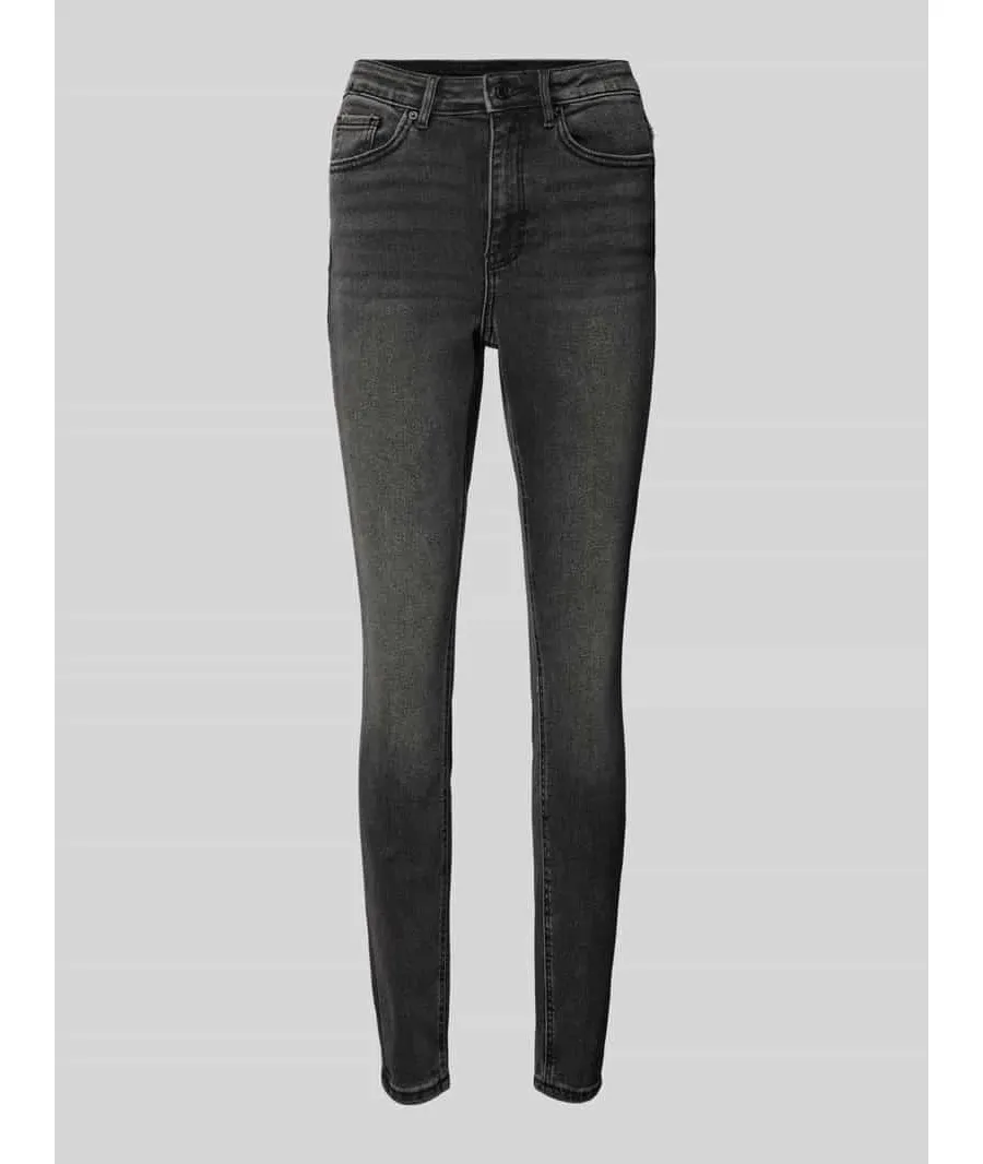 obrazek 1 Jeansy o kroju skinny fit z wysokim stanem i odcieniem Stonewashed model ‘SOPHIA’