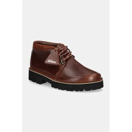 Zdjęcie Clarks Originals półbuty skórzane Trek Hike męskie kolor brązowy 26178195