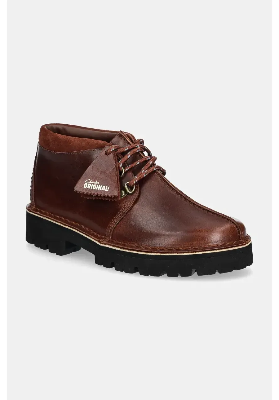 obrazek 1 Clarks Originals półbuty skórzane Trek Hike męskie kolor brązowy 26178195