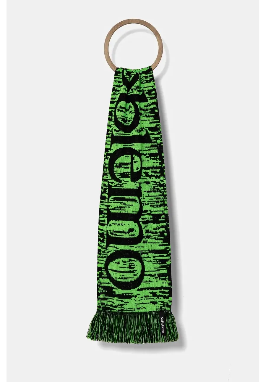 obrazek 1 No Problemo szalik No Problemo Glitch Scarf kolor zielony wzorzysty NP90104.02