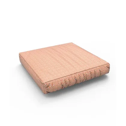 Picture Square pillow with a removable cover made of waterproof material in an intense amber color