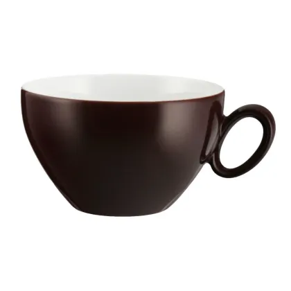 Zdjęcie Stylowa duża porcelanowa filiżanka do kawy w kolorze ciemnej czekolady - Seltmann Weiden