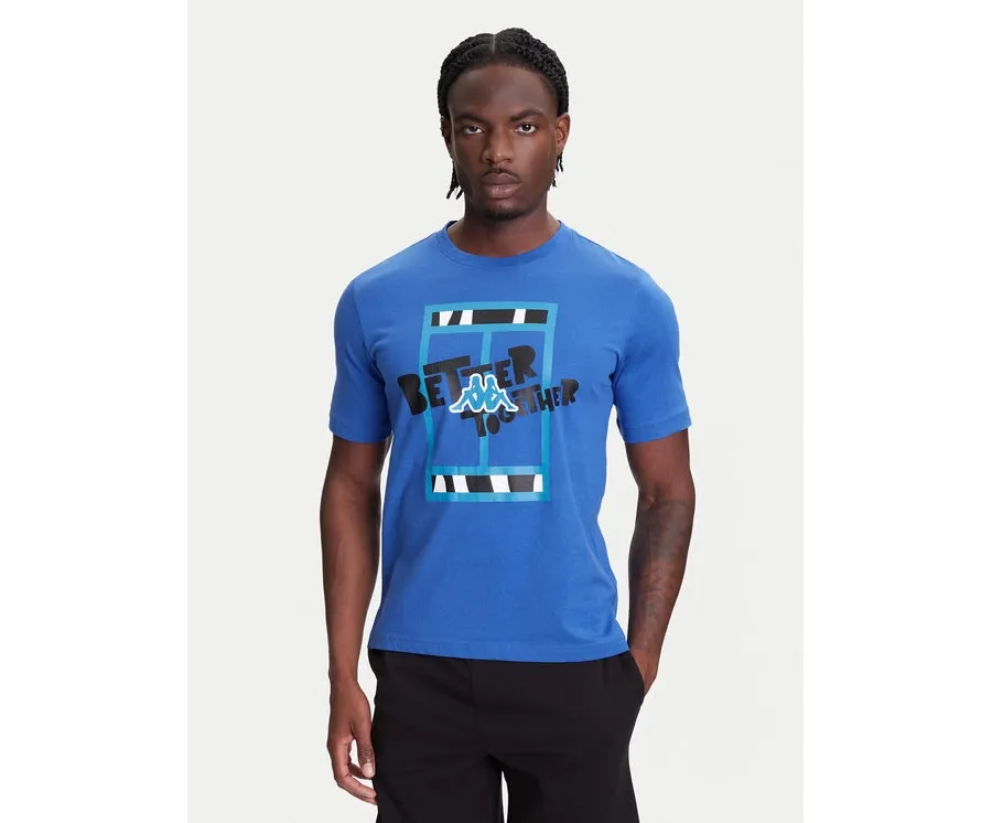 obrazek 1 Kappa T-Shirt 351U8JW 741 Niebieski Regular Fit