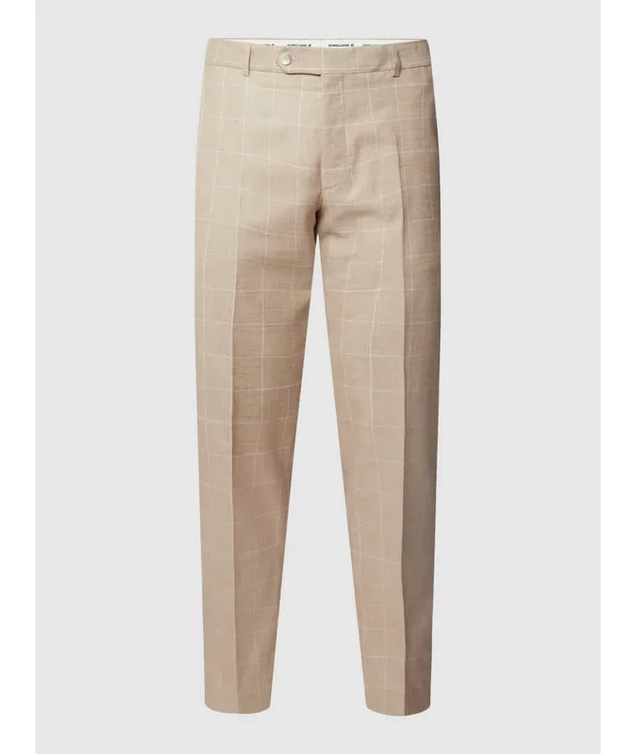 obrazek 1 Spodnie do garnituru ze wzorem w kratę model ‘Mace’