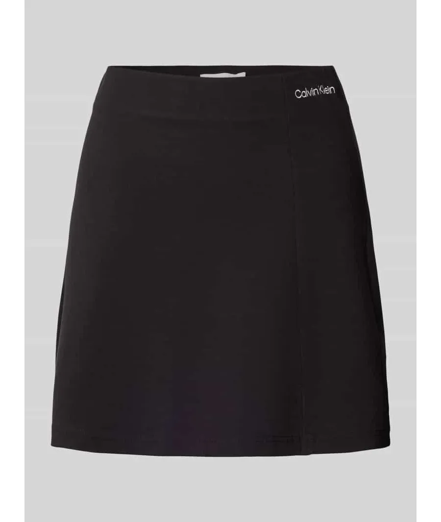 obrazek 1 Calvin Klein Jeans Spódnica trapezowa Logo Milano J20J225333 Czarny Regular Fit