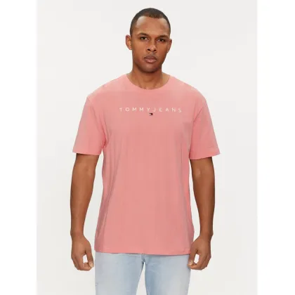 Zdjęcie Tommy Jeans T-Shirt Linear Logo DM0DM17993 Różowy Regular Fit