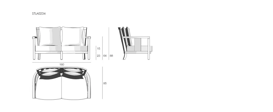 obrazek 3 Piękna stylowa sofa Saint Laurent do ogrodu lub na taras