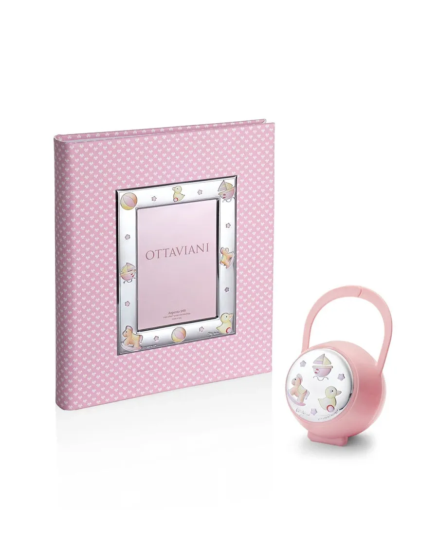 obrazek 2 Piękny różowy album na zdjęcia dziewczynki „Zabawki”