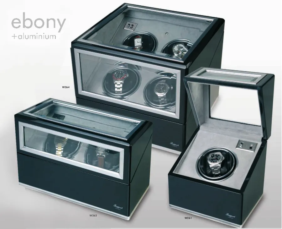 obrazek 4 Rotomat na 2 zegarki Ebony + Aluminium Duo W262
