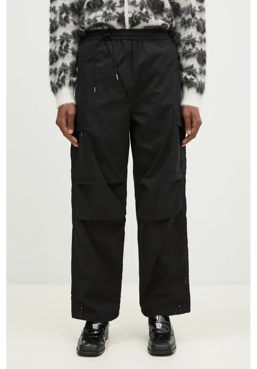 obrazek 1 Maharishi spodnie bawełniane Asym Cargo Track Pants kolor czarny proste 5307.BLACK