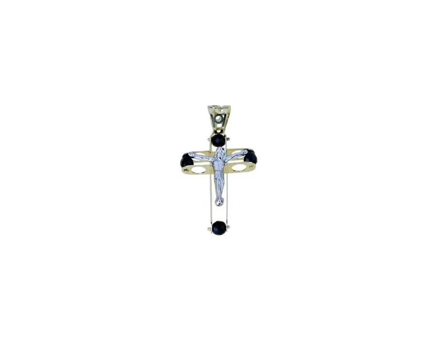 obrazek 1 Elegancki krzyż dwupłytowy wym.28x18mm.