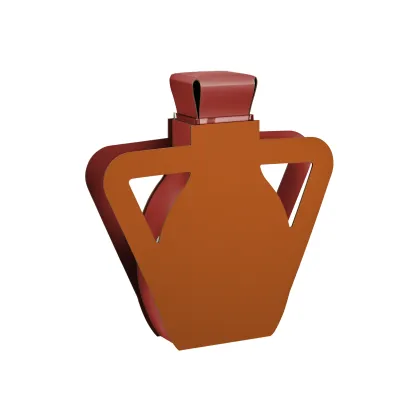 Zdjęcie Wazon Otto 9x41xH44 cm o oryginalnym kształcie w kolorze karmelowego brązu