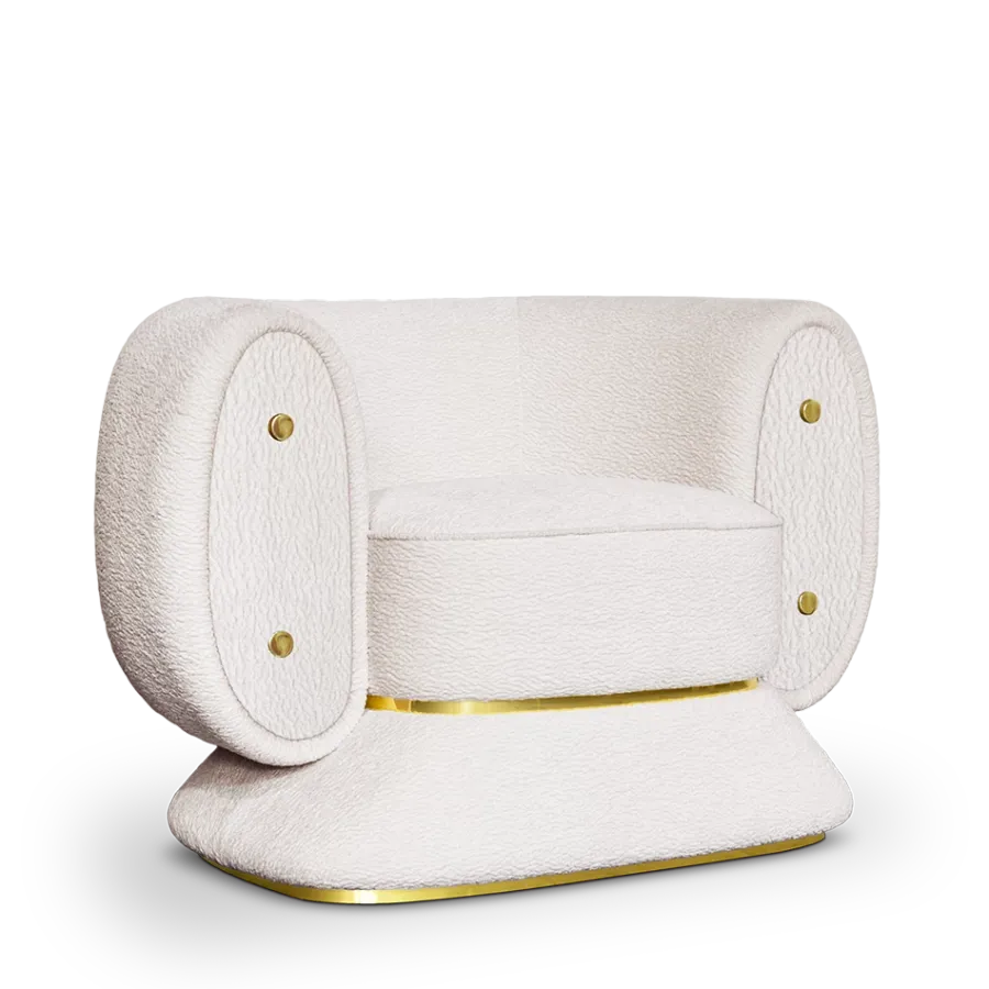 obrazek 2 Pojedyncza sofa białego koloru - Essential Home