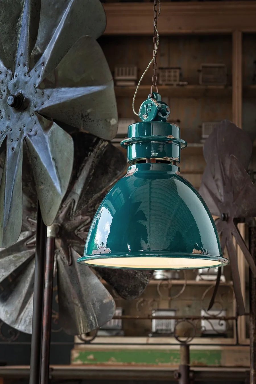 obrazek 8 Włoska duża lampa wisząca Industrial w stylu retro