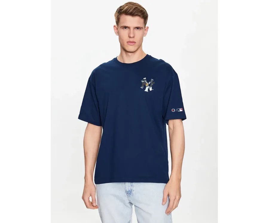 obrazek 1 Champion T-Shirt 218923 Granatowy Relaxed Fit