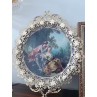Zdjęcie Dekoracyjny obraz - mosiężna rama + porcelanowa płyta